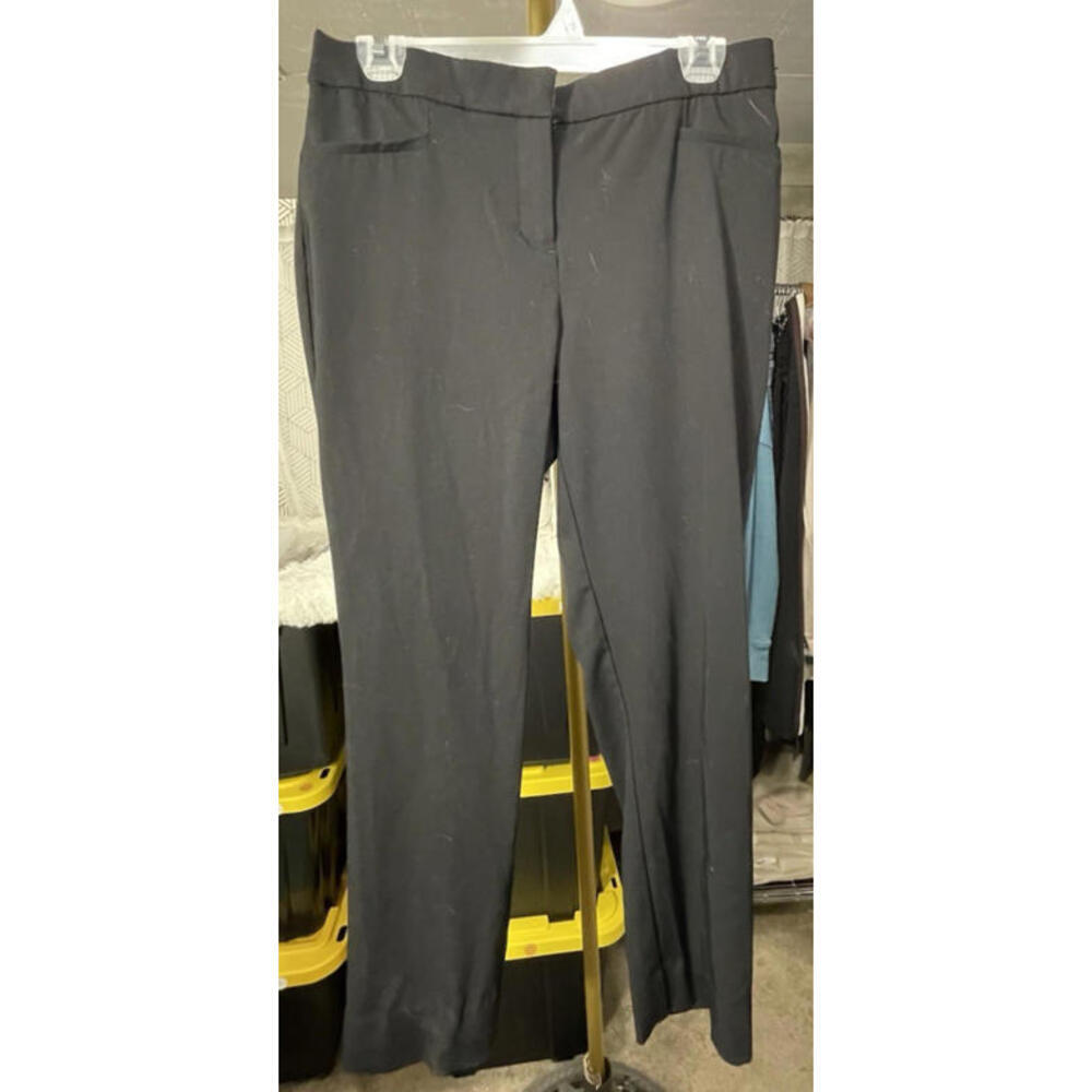 Alfani Women's Black Dress Pants Size 6 Hidden Clasp Straight Leg Career Work